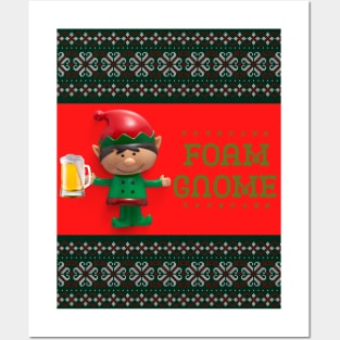 Foam Gnome Ugly Christmas Sweater Posters and Art